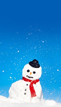 Snowman border iPhone wallpaper, Christmas image