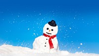 Snowman border background, Christmas image