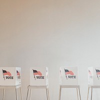 American voting booth background, election image