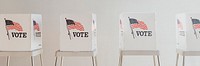 American voting booth background, election image