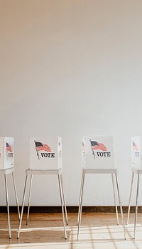 American voting booth iPhone wallpaper, election image