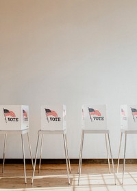 American voting booth background, election image