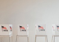 American voting booth background, election image