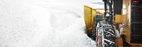 Snow plow border background, winter image