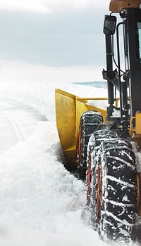 Snow plow border iPhone wallpaper, winter image