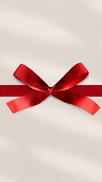 Christmas red ribbon iPhone wallpaper, celebration image