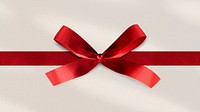 Christmas red ribbon HD wallpaper, celebration image