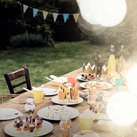 Birthday party table background