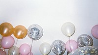 Floating balloons border HD wallpaper, party image