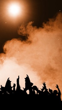 Concert cheering crowd iPhone wallpaper