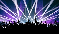 EDM concert crowd background