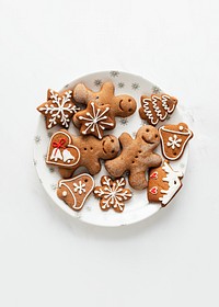 Christmas cookies border background