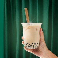 Bubble milk tea background, drinks image