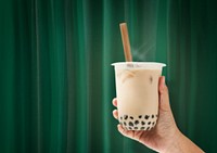 Bubble milk tea background, drinks image