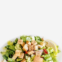 Caesar salad background, healthy food image