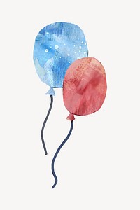 Floating balloons, paper craft element