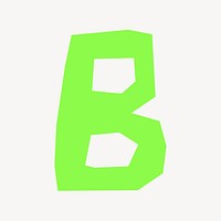 B letter, paper English alphabet