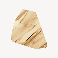 Wooden abstract shape, paper craft element