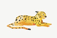 Leopard tiger, animal paper craft psd