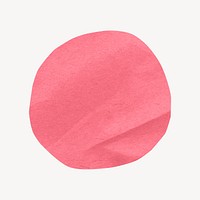 Pink  circle shape, paper craft element