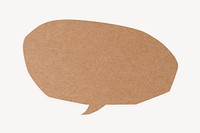 Brown speech bubble, communication paper element