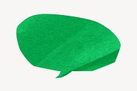 Green speech bubble, communication paper element