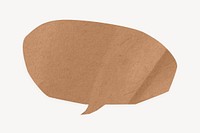 Brown speech bubble, communication paper element