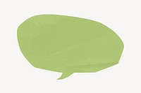 Green speech bubble, communication paper element