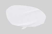 White speech bubble, communication paper element psd