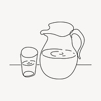 Water jug, aesthetic illustration design element vector