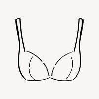 Women's bra, aesthetic illustration design element vector