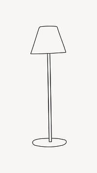 Floor lamp, aesthetic illustration design element vector