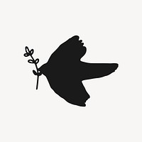Peace dove, aesthetic illustration design element vector