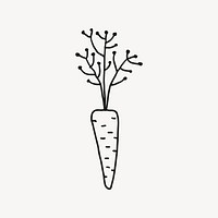 Garden carrot, aesthetic illustration design element vector