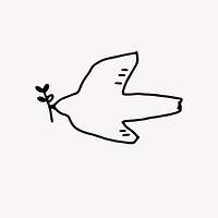 Peace dove, aesthetic illustration design element vector