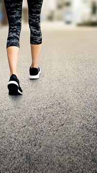 Fit woman walking iPhone wallpaper, healthy lifestyle image