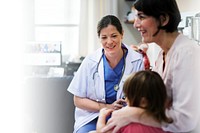 Pediatric doctors background, children's health image