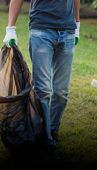 Volunteer garbage cleanup iPhone wallpaper, environment image