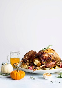 Homemade thanksgiving turkey background