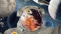 Surreal astronaut selfie HD wallpaper, galaxy aesthetic