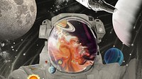 Surreal astronaut selfie HD wallpaper, galaxy aesthetic