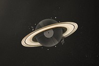 Vinyl record Saturn, music aesthetic remix