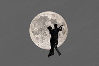 Dancing couple silhouette, galaxy remix