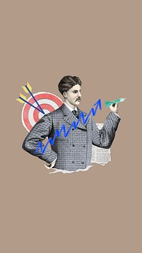 Vintage marketer, target & dart board remix