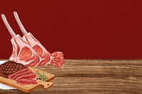 Beef steak background, food digital painting