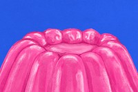 Pink jello pudding background, dessert illustration