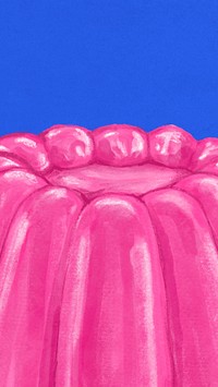 Pink jello pudding iPhone wallpaper, dessert illustration