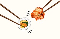 Kimbap & Kimchi, Korean food illustration