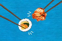 Kimbap & Kimchi, Korean food illustration