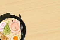 Ramen noodle background, Japanese food illustration